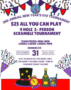 New Year's Eve 2 Person Scramble