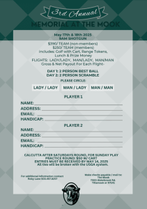 3rd Annual Memorial at The Mook May 17-18.