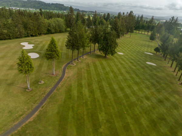 Hole 16 The Mook at Alderbrook Golf Course, Tillamook, Oregon.