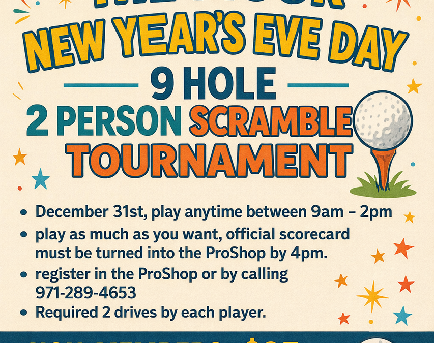 3rd Annual Mook New Year’s Eve Day 9-Hole Tournament